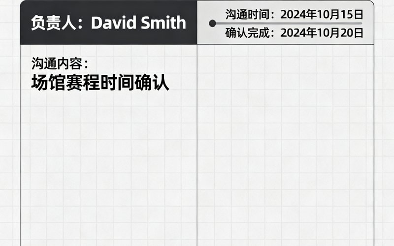 David Smith 负责与北美场馆沟通赛程时间确认